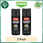 (2 Pack) Krylon Fusion All-in-one Black Matte 12 Oz Spray Paint, Multi-surface New. Price: $15.98.