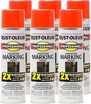 Rust-oleum 266590-6PK Inverted Marking Paint, 15 Oz Fluorescent Red-orange 6PACK New. Price: $59.99.