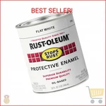 Rust-oleum 7790502 Stops Brush On Paint, Quart, Flat White, (pack Of 1) New. Price: $26.39.