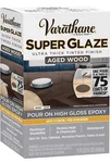 Varathane Epoxy Super Glaze Pour-on High Gloss Quart Kit New 32 Oz Aged Wood. Price: $29.00.