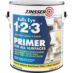 Rust-oleum Zinsser Bulls-eye 1-2-3 Water-based Primer, Gallon New. Price: $24.99.
