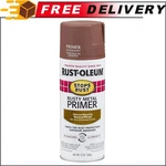 Rust-oleum Stops Spray Paint Oil-based, 12-OUNCE, Flat Rusty Metal Primer New. Price: $9.99.