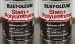 Rustoleum Stain + Polyurethane Carbon Gray Semi Gloss 1 Quart 2 Pack Free Ship New. Price: $22.87.