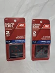 Ace Hardware Scraper Blades, 1-1/2" Thick, Qty 2, Removal Of Paint And Varnish, New. Price: $6.00.