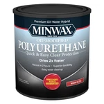 Minwax Water Based Oil-modified Polyurethane, Warm Gloss, Clear, Quart, New. Price: $40.99.