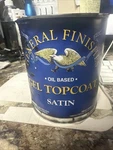 General Finishes Oil Based Gel Topcoat, 1 Quart, Satin New. Price: $40.00.
