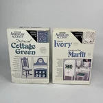 Rust-oleum American Accents Distressed Ivory Cottage Green Furniture Paint Kit Open. Price: $39.99.