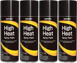High Heat Black Spray Paint For Metal, Matte Finish, 1200 F, 4 Cans New. Price: $91.99.