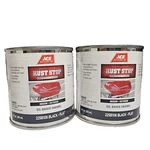 (2) Ace Rust Stop Indoor Outdoor Black Flat 8FL Oz Each Oil-based Enamel New. Price: $29.99.