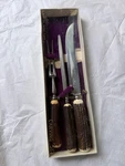 K. Bright Ltd Sheffield, Uk 3 Piece Carving Set Stainless Steel, Stag Horn Used. Price: $40.00.