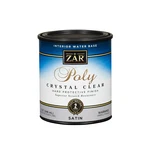 Zar 32512 Interior Polyurethane, Crystal Clear Satin, Water-based, Qt. New. Price: $42.10.