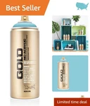 Vibrant 400ML Gold Spray Paint Shock Light Blue - Perfect For Art & Decor New. Price: $15.99.