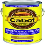 Cabot 140.0000816.007 Solid Color Acrylic Siding Stain Gal Cedar New. Price: $83.72.