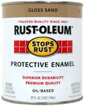 Rust-oleum 7771-502 Stops Protective Enamel, Gloss, Sand, Qt Can New. Price: $27.53.
