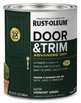 Rust-oleum 376514 Advanced Dry Door & Trim Paint, Quart, Satin Vermont Green New. Price: $32.19.