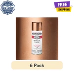 6 Pack Rose Gold, Rust-oleum Stops Bright Coat Metallic Spray Paint, 11 Oz New. Price: $37.59.