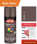 Krylon Colormaxx Gloss Leather Brown Spray Paint & Primer 12OZ - Indoor/outdoor New. Price: $13.99.