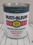 Rust-oleum Protective Enamel Dark Hunter Green Gloss Oil-based 32 Oz 1 Quart New. Price: $12.95.