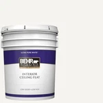 Ceiling Paint Ultra Pure White 5 Gal. Flat Interior Low Odor & Voc Acrylic-latex New. Price: $155.84.