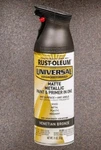 Rust-oleum Surface Spray Paint & Primer Matte Metallic Venetian Bronze 11OZ New. Price: $31.00.