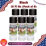 Rust-oleum Stops Hammered Spray Paint Black 12OZ 6 Pack Durable Finish New. Price: $66.37.