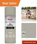 Master Finish 12 Oz. Satin Elephant Gray Interior/exterior All Surface Spray ... New. Price: $12.99.