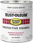 7797502 Stops Rust Brush On Paint, Quart, Semi-gloss White, Quarts (pack Of 1) New. Price: $28.90.