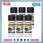 Rust-oleum Farm & Implement Spray Paint, 12OZ Low Gloss Black (6-PACK) New. Price: $79.30.