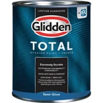 Glidden Total Interior Paint + Primer Semi-gloss White & Pastel Base Quart New. Price: $22.91.