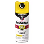 Rust-oleum 376898 Preventative Spray Paint, Sunburst Yellow, Gloss, New. Price: $11.85.