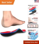 Custom Fit Orthotic Inserts For Flat Feet, Pain Relief & Breathability - Red New. Price: $23.99.
