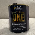 Rainbow Paint & Primer One Grey Satin 1L Interior Fast Drying Multi-surface New. Price: $45.00.