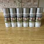 6 Pack Rust-oleum Stops Hammered Paint Siver New. Price: $42.75.