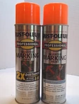 Can Of Rust-oleum 266579- 270472 2X Inverted Marking Paint, 15 Oz Orange New. Price: $28.99.