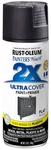 Rust-oleum 334020 Painter's Touch 2X Ultra Cover Spray Paint, 12 Oz, Flat Black New. Price: $10.60.