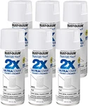 Rust-oleum Painter's Touch 2X Ultra Cover Spray Paint, 12 Oz, Flat White, 6 Pack New. Price: $51.99.