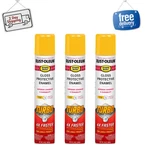 (3 Pack) Rust-oleum Stops Turbo Spray Paint, Sunburst Yellow Gloss, 24 Oz New. Price: $50.59.