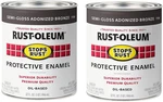7754502-2PK Stops Rust Brush Paint, Quart, Semi-gloss Anodized Bronze, Pack New. Price: $44.21.