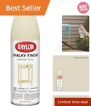 12 Oz Krylon Chalky Finish Spray Paint, Colonial Ivory - Fast Drying & Durable New. Price: $17.99.