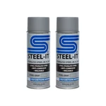 1002B Steel-it Pack 12OZ Gray Stainless Polyurethane Aerosol Cans New. Price: $59.98.