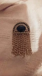 Lovely "gold" Finish/black Stone Semi Circle Pin Great For Coat/sweater Pre-owned. Price: $5.99.