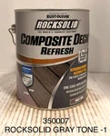 Rust-oleum 350007 Composite Deck Refresh Gray Tone Gal Dented Can New. Price: $43.80.