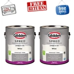 2PK Glidden Spred Grab-n-go White Eggshell Interior Paint With Primer, 1 Gallon New. Price: $55.99.