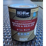 Behr Premium Semi-transparent Waterproofing Exterior Wood Stain And Sealer 30OZ New. Price: $10.00.