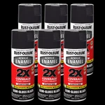 Rust-oleum Automotive 2X Semi-gloss Black Acrylic Enamel Spray Paint 6-PACK New. Price: $80.89.