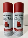 2X Rust-oleum Outdoor Fabric Spray Paint Chili Red Ultimate Uv Resistant 12 Oz. New. Price: $32.52.