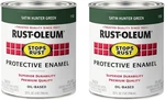 Rust-oleum Stops Brush On Paint, Satin Hunter Green 7732502-2PK New. Price: $31.99.