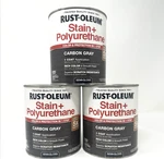 Rust-oleum Carbon Gray Stain + Polyurethane Semi-gloss 1 Qt 3 Pack New. Price: $64.99.