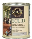 Zar Solid Exterior Deck & Siding Stain, 29 Fl. Oz. (811 - Medium Tint Base) New. Price: $19.99.