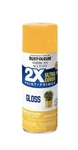 Rust-oleum American Accents 2X Ultra Cover Spray Paint, Gloss Golden Sunset New. Price: $11.95.